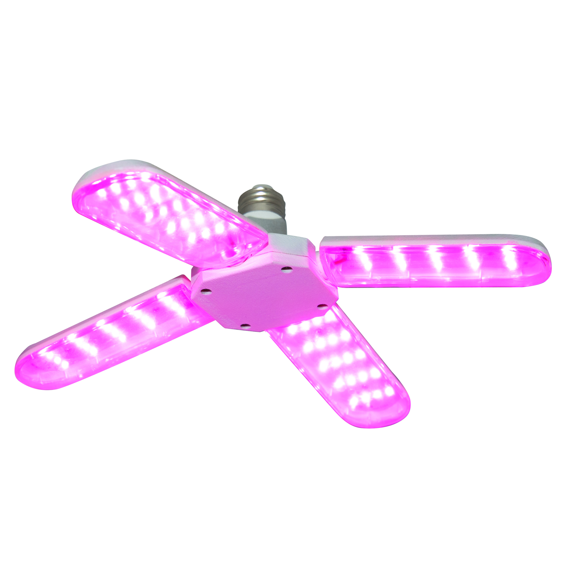 GT Lite LED Grow Light Bulb — 40.1 PPF, Full Spectrum, 4 Adjustable Panels, E26 Base, 1-Pack, Model# GT-GR-4P40